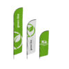 Beachflagga Haj (Green Line RPET) - Set med Mast & Förankring