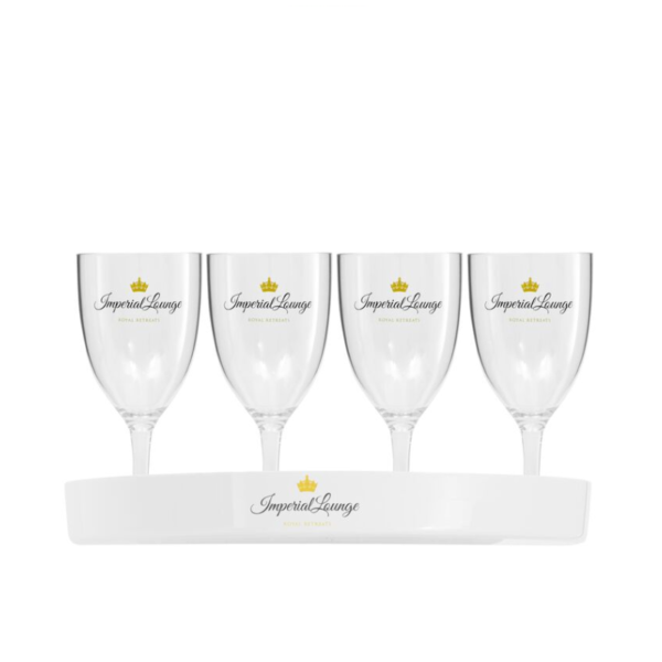 Alternative view of Lord Nelson 4-p Glas med Bricka RPET Logo